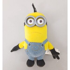 Thinkway Toys Minion Kevin Plush Toy Kids Small Yellow Denim Overalls